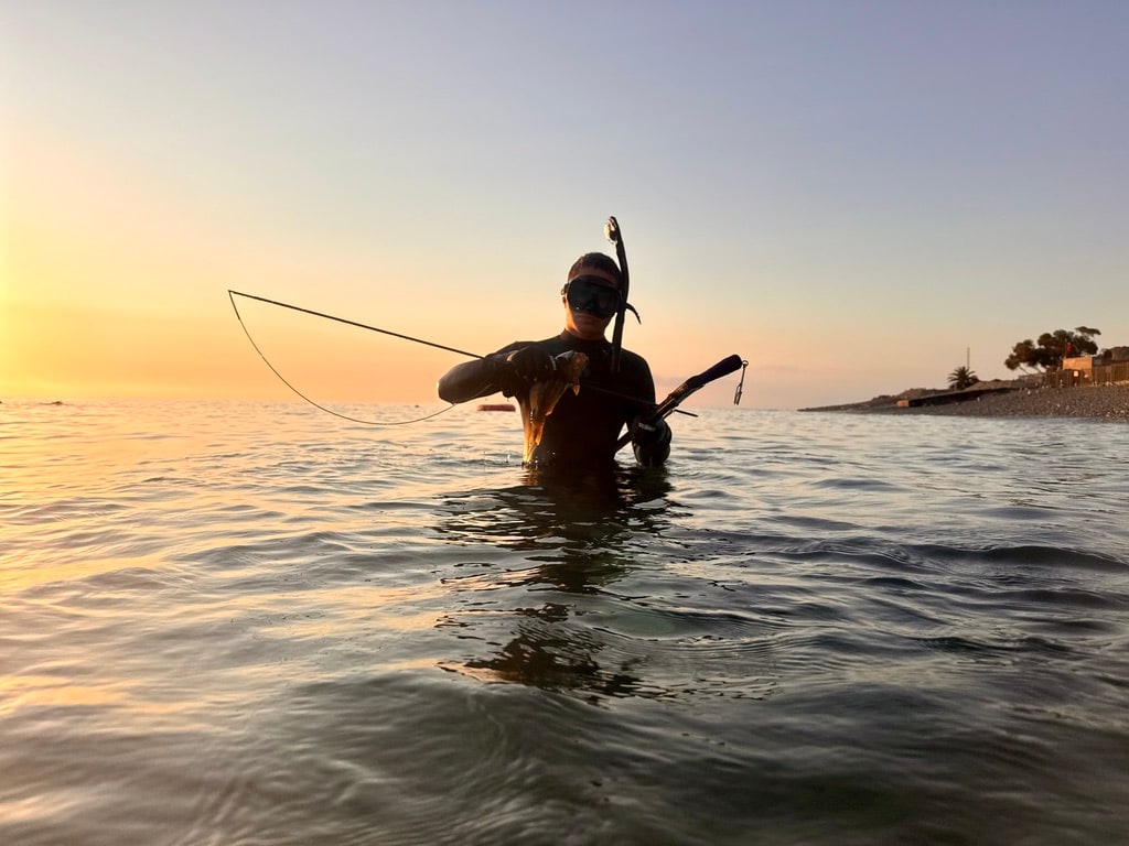 Personal archive — Spearfishing at sunset